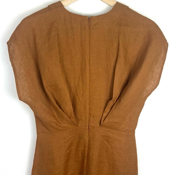 Banana Republic Mari Draped Linen Midi Dress - Picture 8 of 13